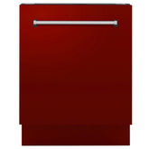 24" Dishwasher with Red Gloss panel, Stainless Tub, DWV-RG-24