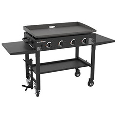 36 Inch Gas Griddle Cooking Station Outdoor Griddle Station with Side Shelf