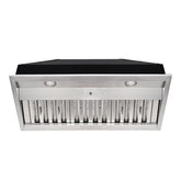 36" Range Hood Insert, Stainless Steel Kitchen Vent Hood with Dimmable LED Lights, 600CFM