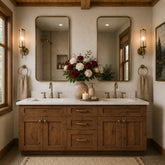 60 Inch Rustic Shaker Double Sink Bathroom Vanity with Drawers