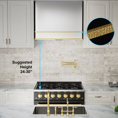 Akicon 36" Stainless Steel Wall Mount Range Hood with 600 CFM Vent Hood