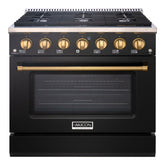 36" Slide-in Freestanding Professional Style Gas Range with 5.2 Cu. Ft. Oven, 6 Burners