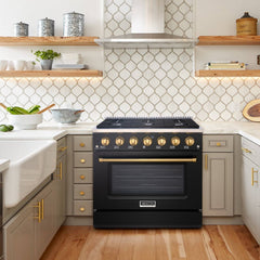 36" Slide-in Freestanding Professional Style Gas Range with 5.2 Cu. Ft. Oven, 6 Burners