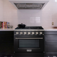 36" Slide-in Freestanding Professional Style Gas Range with 5.2 Cu. Ft. Oven, 6 Burners