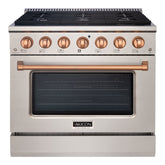 36" Slide-in Freestanding Professional Style Gas Range with 5.2 Cu. Ft. Oven, 6 Burners