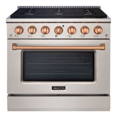 36" Slide-in Freestanding Professional Style Gas Range with 5.2 Cu. Ft. Oven, 6 Burners