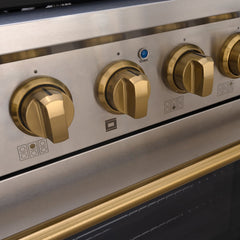 36" Slide-in Freestanding Professional Style Gas Range with 5.2 Cu. Ft. Oven, 6 Burners