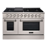 48" Slide-in Freestanding Professional Style Gas Range with 6.7 Cu. Ft. Oven, 8 Burners
