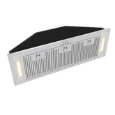 36" Range Hood Insert, 600 CFM Built-in Stainless Steel Kitchen Hood with LED Lights
