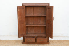 19th Century Carved Medallion Slim Cabinet