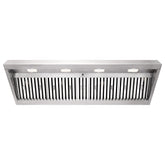 60" Range Hood Insert, Ultra Quiet Stainless Steel 8" Ducted with 1200 CFM Powerful Suction