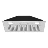 36" Range Hood Insert, 600 CFM Built-in Stainless Steel Kitchen Hood with LED Lights