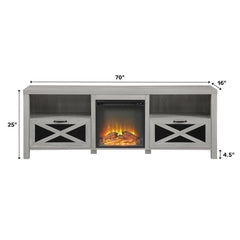 Abilene 70" Rustic Farmhouse Fireplace TV Stand