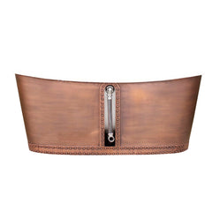 Akicon Custom Copper Ceramic Freestanding Bathtub Handmade Luxury Tub