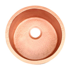 Akicon Custom Solid Copper Bar Sink Handcrafted Kitchen Prep Sink