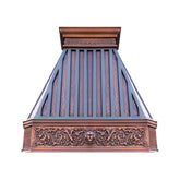 Akicon Custom Handmade Copper Range Hood for Island and Wall Mount Kitchens