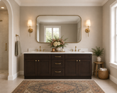 80 Inch Espresso Shaker Double Sink Bathroom Vanity with Drawers