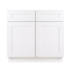 36 Inch White Shaker Single Sink Bathroom Vanity