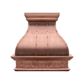 Akicon Custom Custom Copper Vent Hood with Artisan Handcrafted Detail