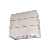 Akicon 36" Stainless Steel Wall Mount Range Hood, 3 Stacks Kitchen Hood with 600 CFM Vent Motor- AK-HS36L