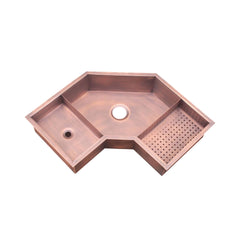 Akicon Custom Hammered Copper Undermount Kitchen Sink