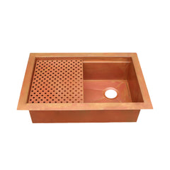 Akicon Custom Handmade Copper Undermount Workstation Kitchen Sink