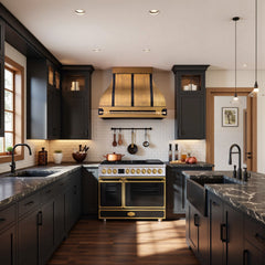 48" Freestanding Custom Gas Range with 8 Sealed Burners Cooktop, Rapid Convection Oven, Natural Gas/LP Convertible