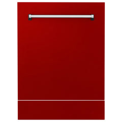 24" Dishwasher with Red Gloss panel, Stainless Tub, DWV-RG-24