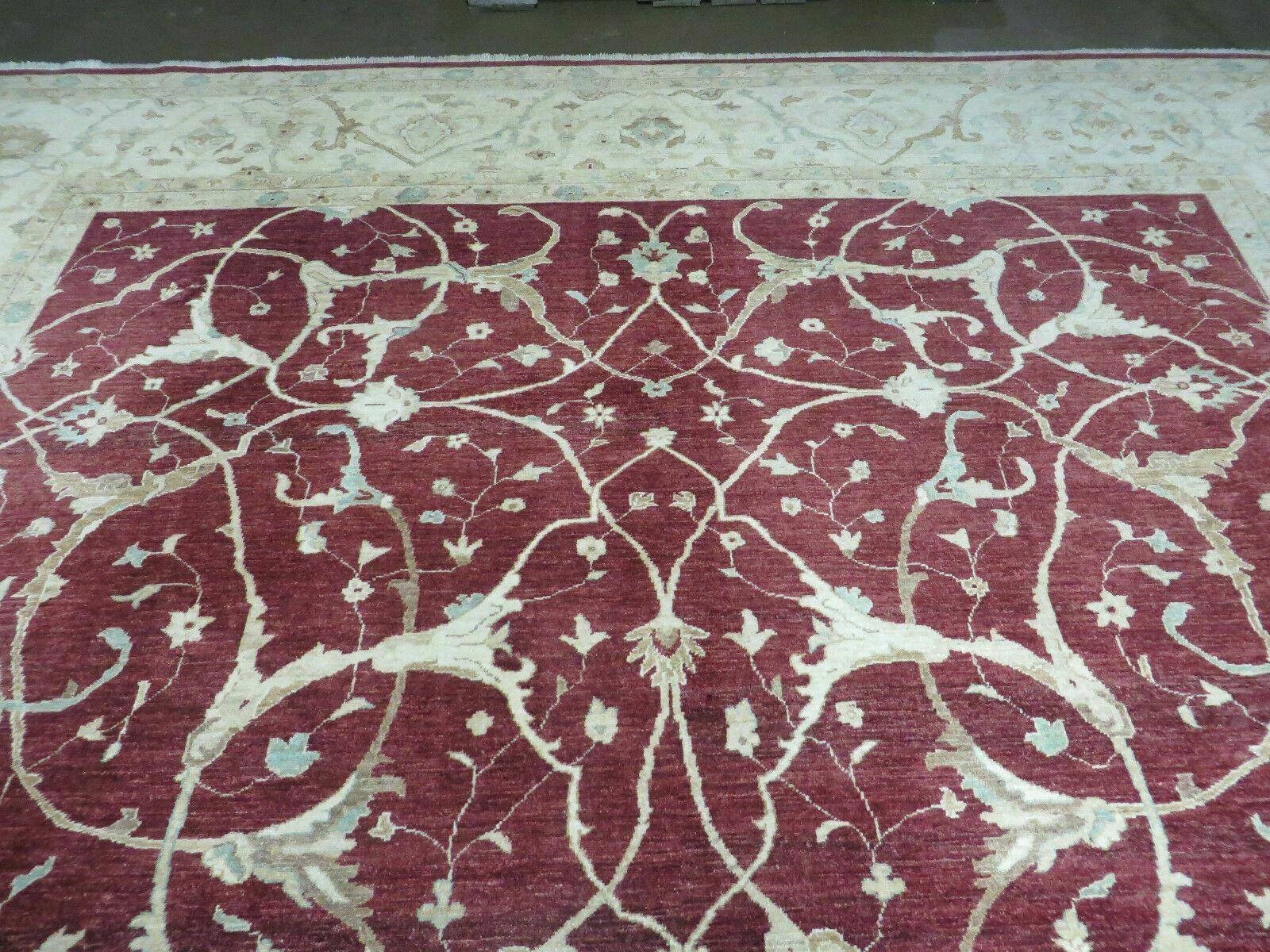 10' X 14' Vintage Handmade PESHAVAR CHOBI Pakistani Agra Wool Carpet Nice