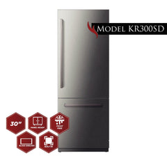 30” Built-In, Counter Depth, Panel Ready, Single Door Refrigerator KR300SD