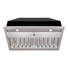 30" Range Hood Insert, Stainless Steel Kitchen Vent Hood with Dimmable LED Lights, 600CFM