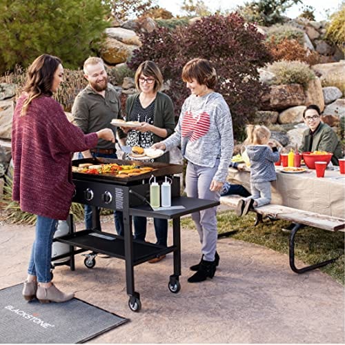 36 Inch Gas Griddle Cooking Station Outdoor Griddle Station with Side Shelf