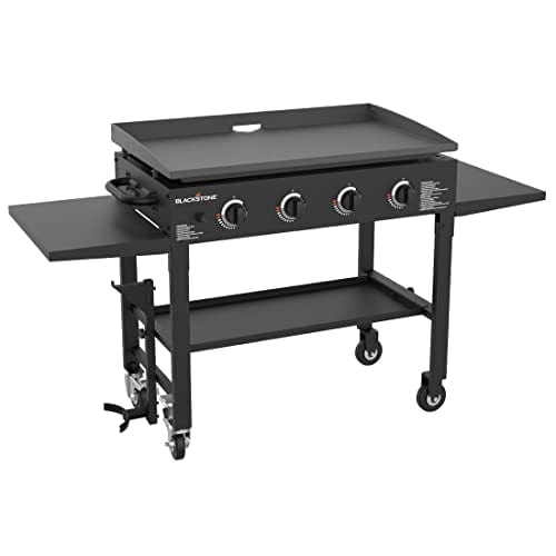 36 Inch Gas Griddle Cooking Station Outdoor Griddle Station with Side Shelf