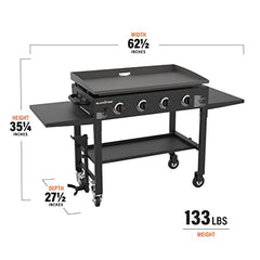 36 Inch Gas Griddle Cooking Station Outdoor Griddle Station with Side Shelf