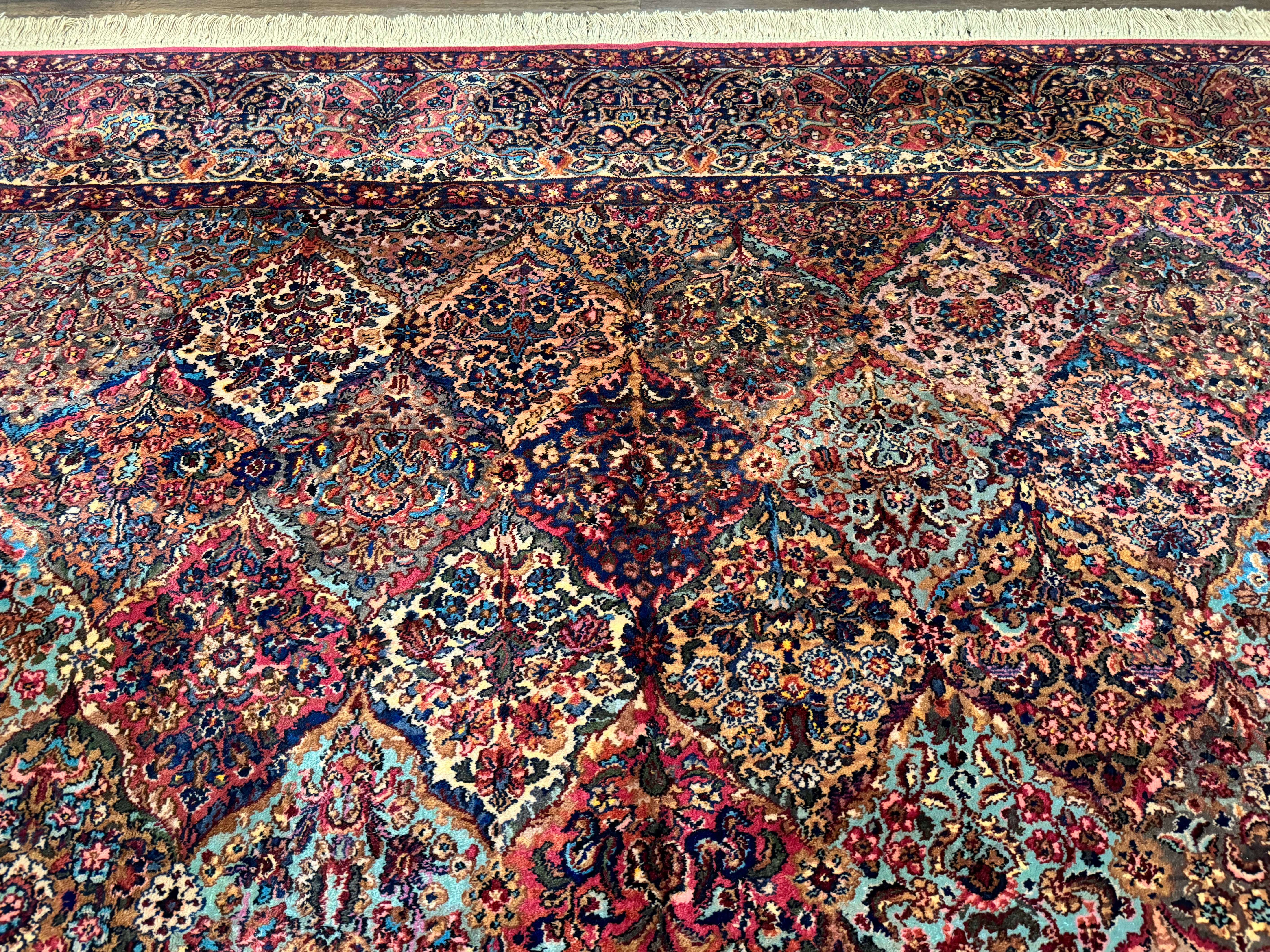 12x16 Karastan Multicolor Panel Kirman Rug #717, Rare Palace Size Wool Original 700 Series