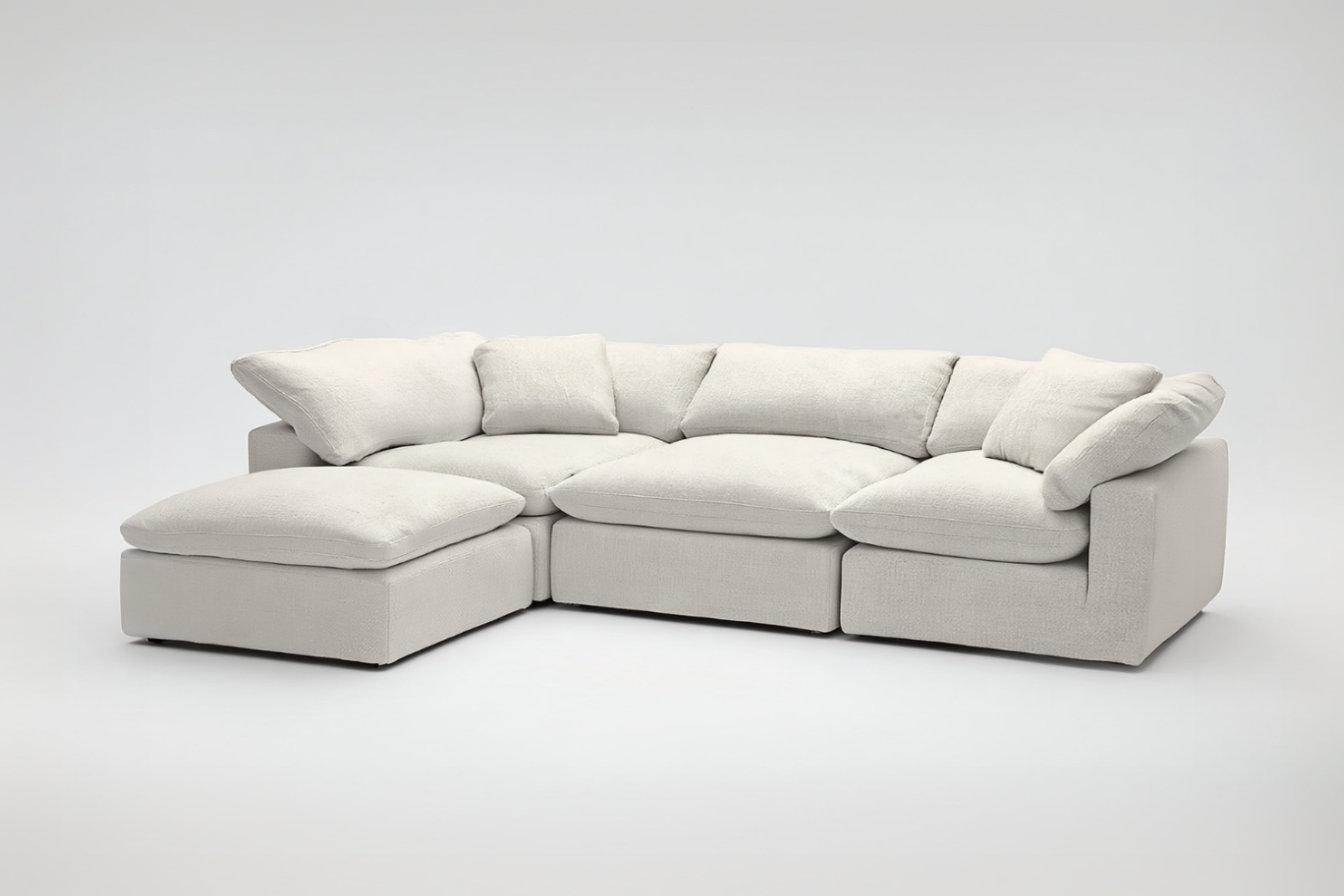4-Cube Modular Chaise Sectional