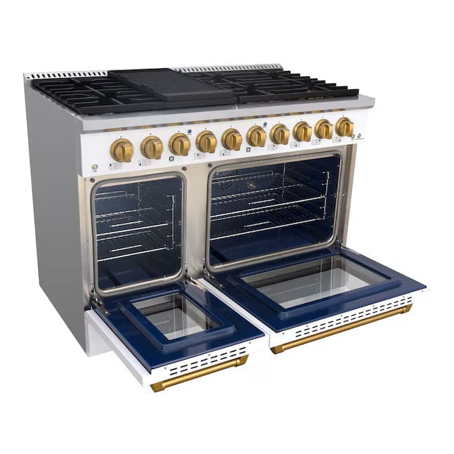 Akicon 48" Convection Oven Freestanding Natural Gas Range - AK-JK48A1-WG