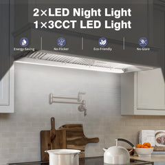 60" Range Hood Insert, 1200 CFM Stainless Steel Ducted Vent Hood Insert with Dimmable LED Lights