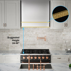 Akicon 30" Stainless Steel Wall Mount Range Hood with 600 CFM Vent Hood
