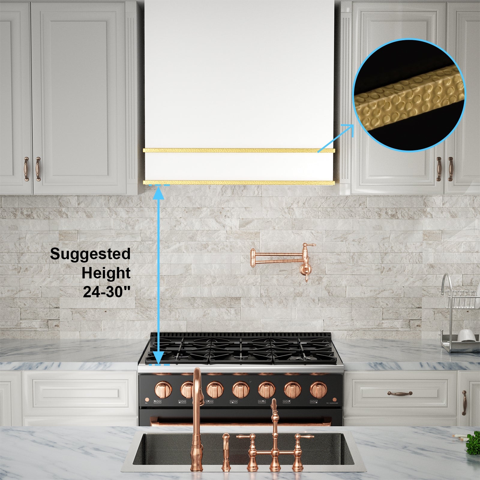 Akicon 30" Stainless Steel Wall Mount Range Hood with 600 CFM Vent Hood