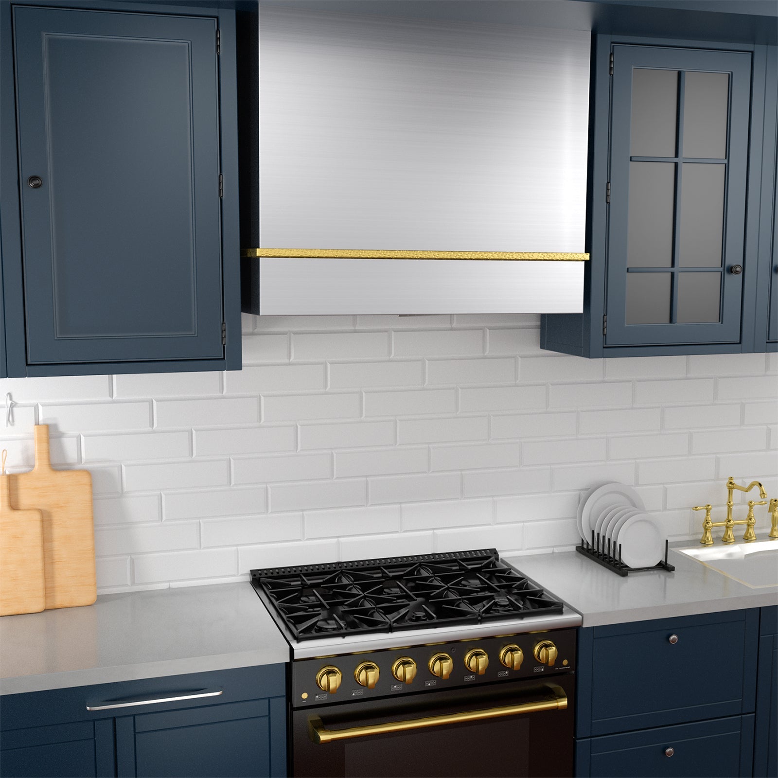 Akicon 36" Stainless Steel Wall Mount Range Hood with 600 CFM Vent Hood
