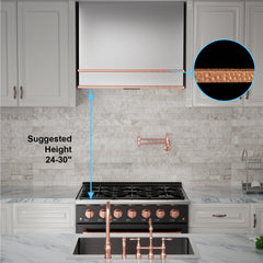 Akicon 36" Stainless Steel Wall Mount Range Hood with 600 CFM Vent Hood