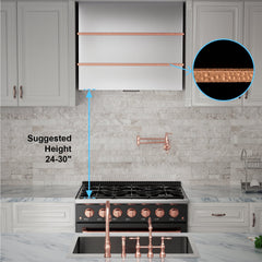Akicon 36" Stainless Steel Wall Mount Range Hood with 600 CFM Vent Hood - AK-HS36HC-BS