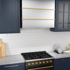 Akicon 36" Stainless Steel Wall Mount Range Hood with 600 CFM Vent Hood - AK-HS36HC-BS