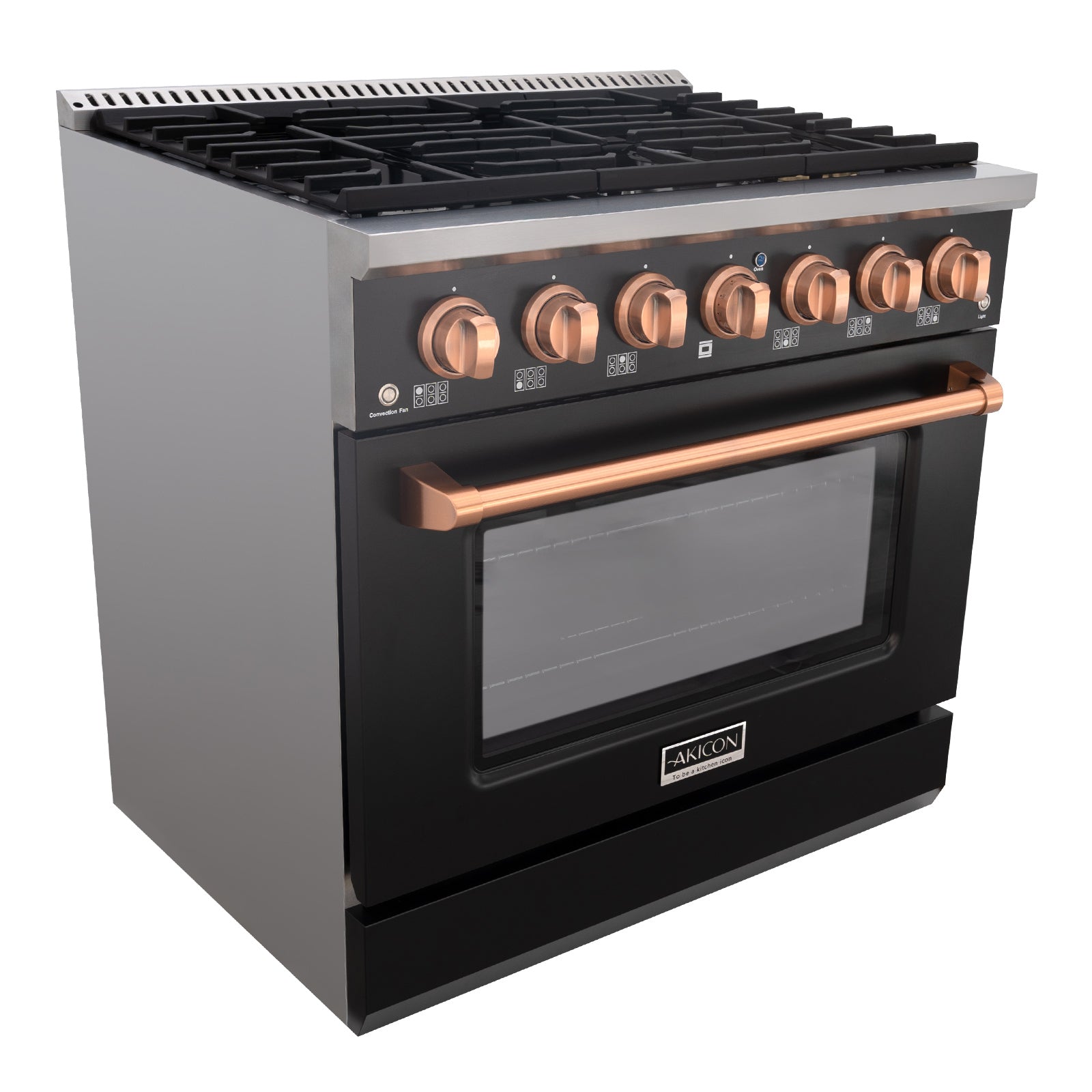 36" Slide-in Freestanding Professional Style Gas Range with 5.2 Cu. Ft. Oven, 6 Burners