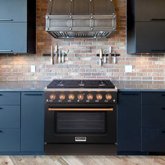36" Slide-in Freestanding Professional Style Gas Range with 5.2 Cu. Ft. Oven, 6 Burners