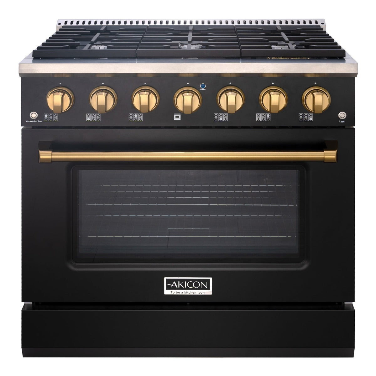 36" Slide-in Freestanding Professional Style Gas Range with 5.2 Cu. Ft. Oven, 6 Burners