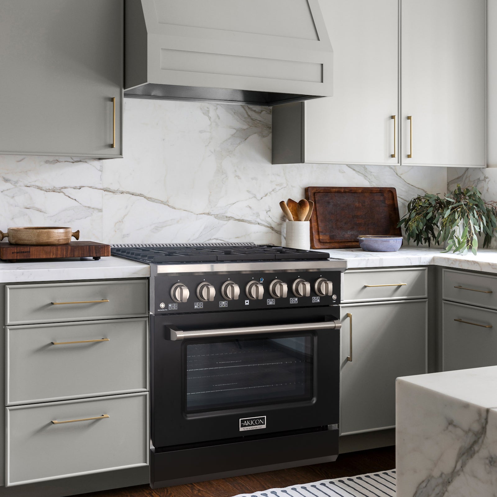 36" Slide-in Freestanding Professional Style Gas Range with 5.2 Cu. Ft. Oven, 6 Burners