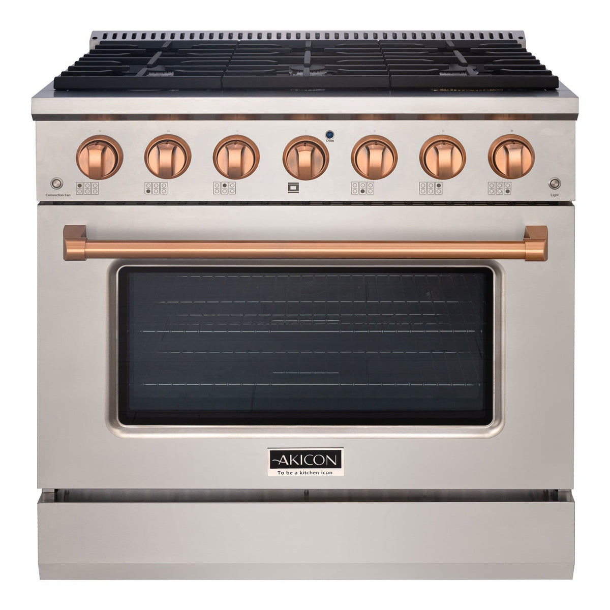36" Slide-in Freestanding Professional Style Gas Range with 5.2 Cu. Ft. Oven, 6 Burners