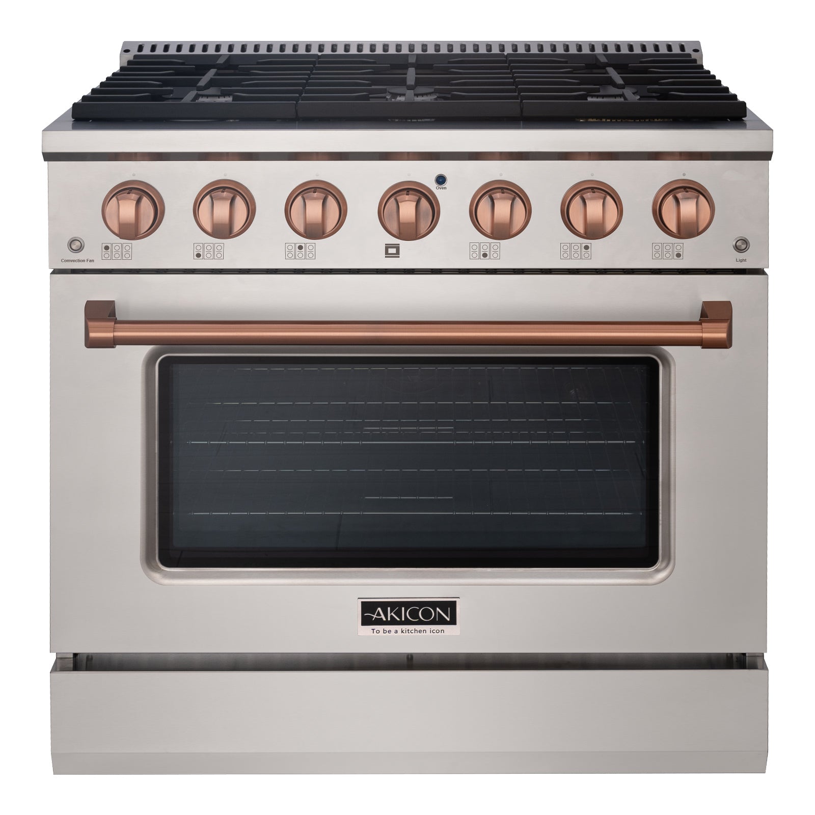 36" Slide-in Freestanding Professional Style Gas Range with 5.2 Cu. Ft. Oven, 6 Burners